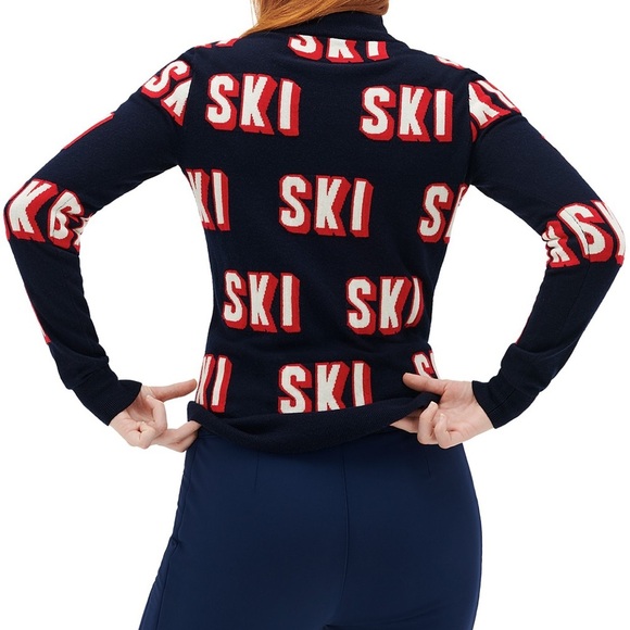 NWT Perfect moment 3D ski sweater in navy - Picture 2 of 9